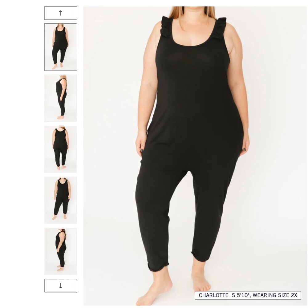 Smash + Tess Sweetheart Romper in midnight black